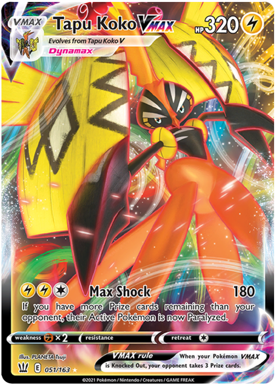 Tapu Koko VMAX (051/163) [Sword & Shield: Battle Styles] | Arkham Games and Comics