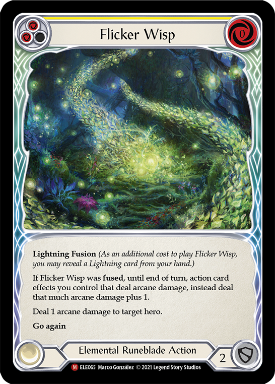 Flicker Wisp [ELE065] (Tales of Aria)  1st Edition Rainbow Foil | Arkham Games and Comics