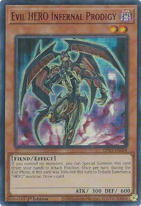 Evil HERO Infernal Prodigy (Red) [LDS3-EN024] Ultra Rare | Arkham Games and Comics