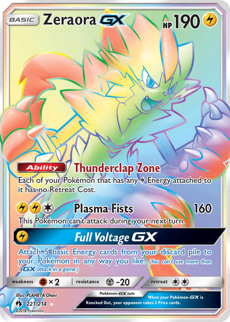 Zeraora GX (221/214) [Sun & Moon: Lost Thunder] | Arkham Games and Comics