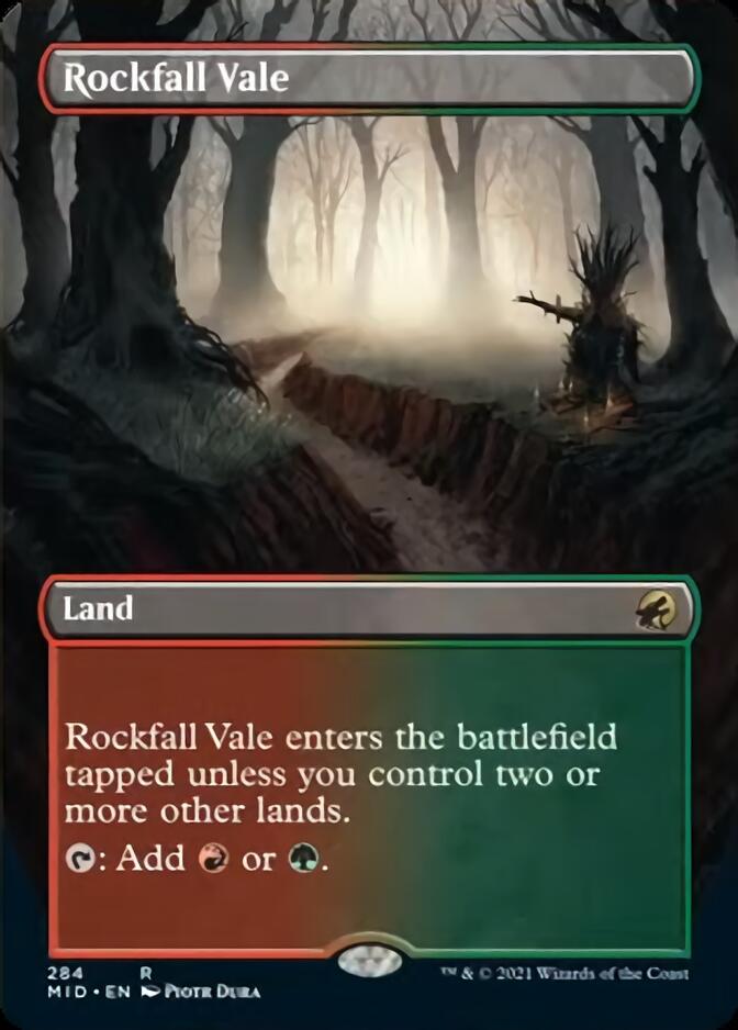 Rockfall Vale (Borderless) [Innistrad: Midnight Hunt] | Arkham Games and Comics