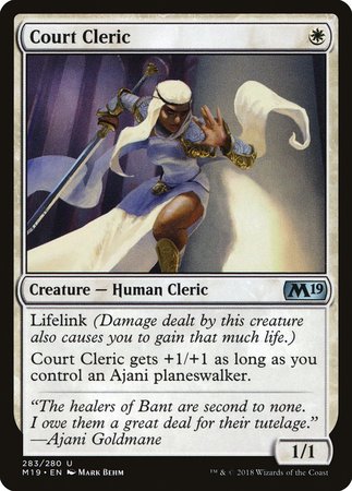 Court Cleric [Core Set 2019] | Arkham Games and Comics
