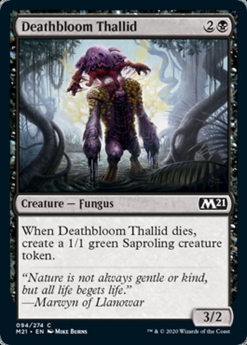 Deathbloom Thallid [Core Set 2021] | Arkham Games and Comics