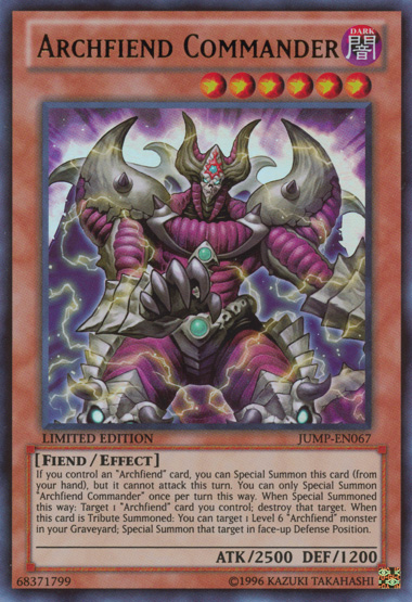 Archfiend Commander [JUMP-EN067] Ultra Rare | Arkham Games and Comics