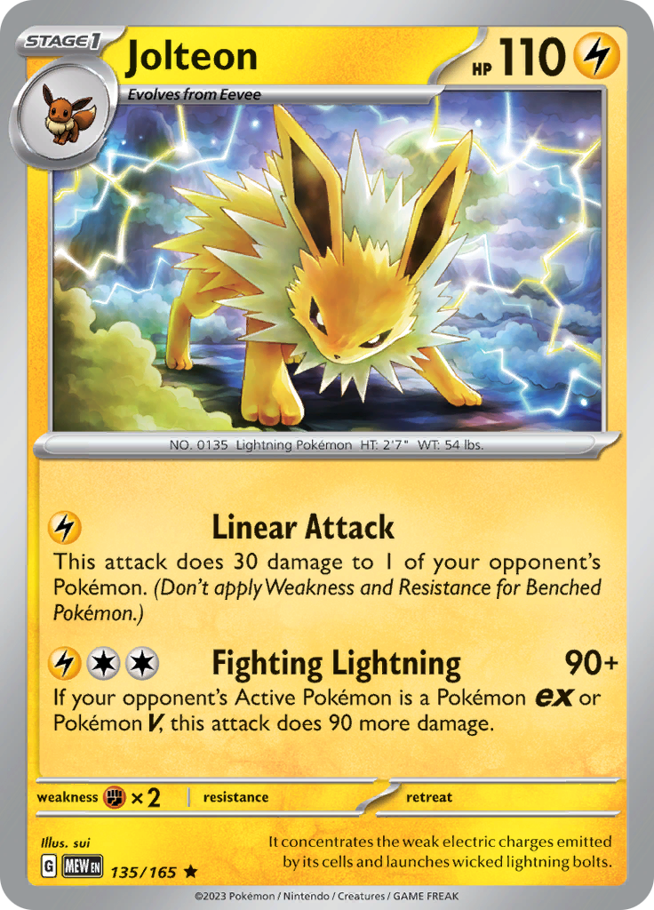 Jolteon (135/165) [Scarlet & Violet: 151] | Arkham Games and Comics