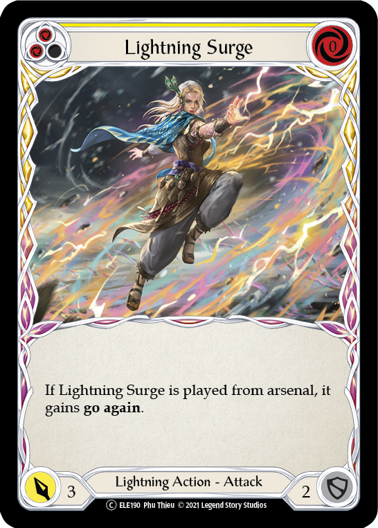 Lightning Surge (Yellow) [U-ELE190] (Tales of Aria Unlimited)  Unlimited Rainbow Foil | Arkham Games and Comics