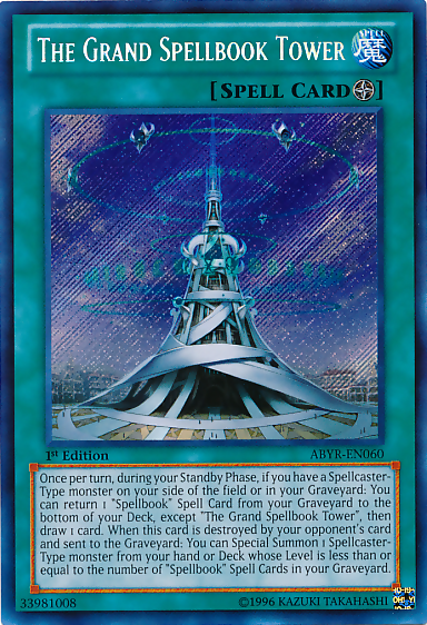 The Grand Spellbook Tower [ABYR-EN060] Secret Rare | Arkham Games and Comics