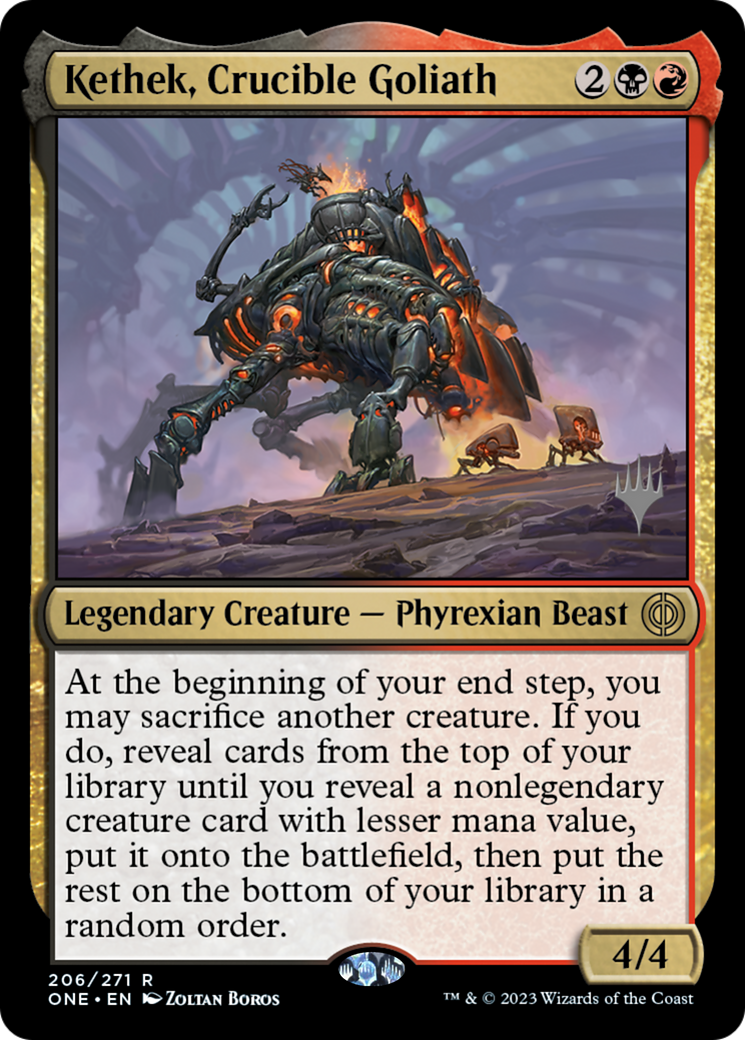 Kethek, Crucible Goliath (Promo Pack) [Phyrexia: All Will Be One Promos] | Arkham Games and Comics