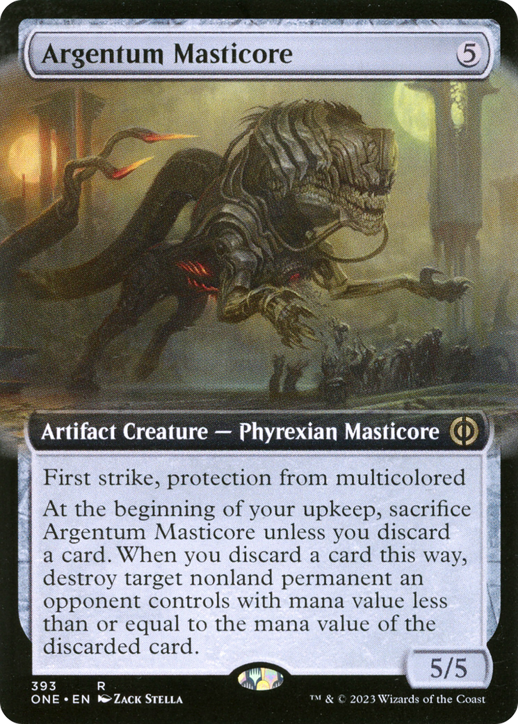 Argentum Masticore (Extended Art) [Phyrexia: All Will Be One] | Arkham Games and Comics