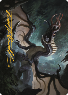 Brainstealer Dragon Art Card (Gold-Stamped Signature) [Commander Legends: Battle for Baldur's Gate Art Series] | Arkham Games and Comics