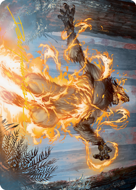 Burn the Accursed Art Card (Gold-Stamped Signature) [Innistrad: Midnight Hunt Art Series] | Arkham Games and Comics