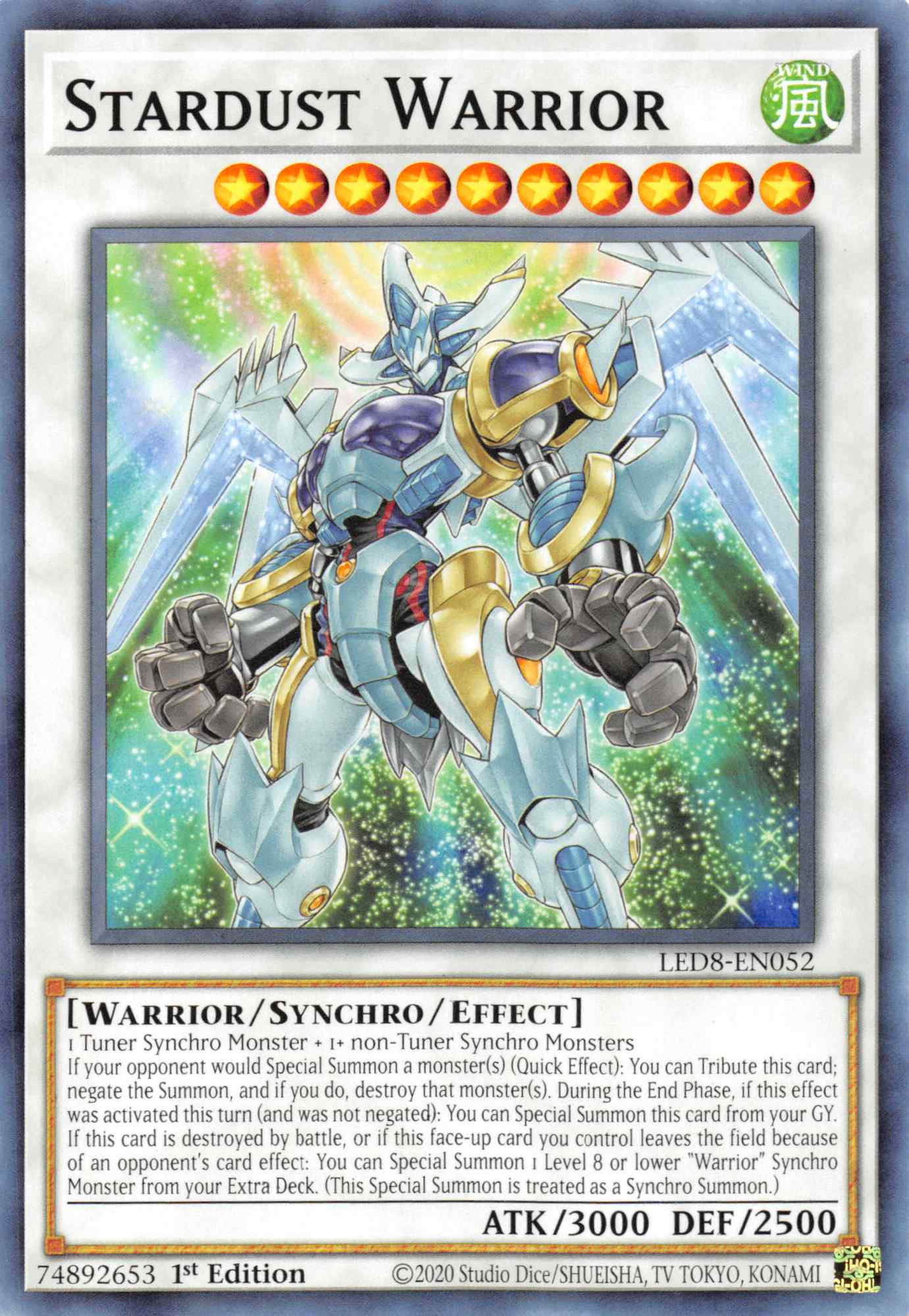 Stardust Warrior [LED8-EN052] Common | Arkham Games and Comics