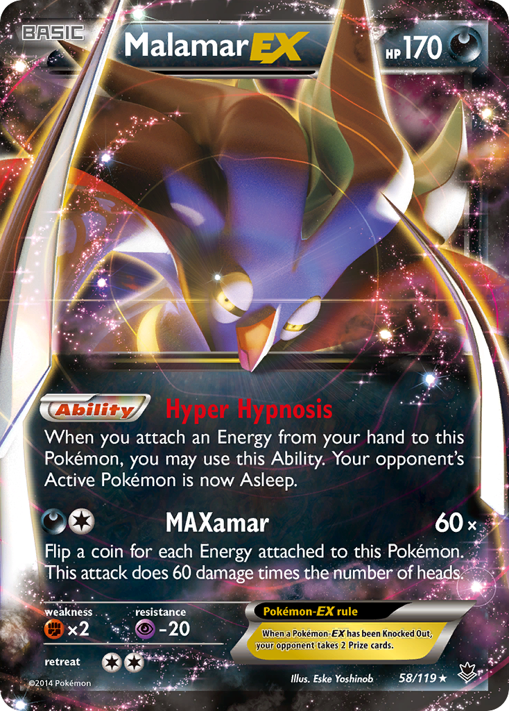 Malamar EX (58/119) [XY: Phantom Forces] | Arkham Games and Comics
