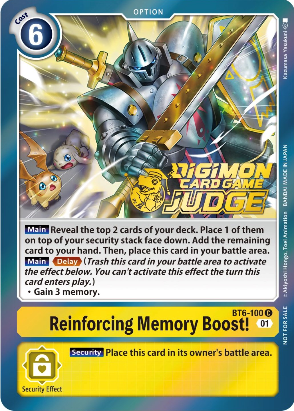 Reinforcing Memory Boost! [BT6-100] (Judge Pack 3) [Double Diamond Promos] | Arkham Games and Comics