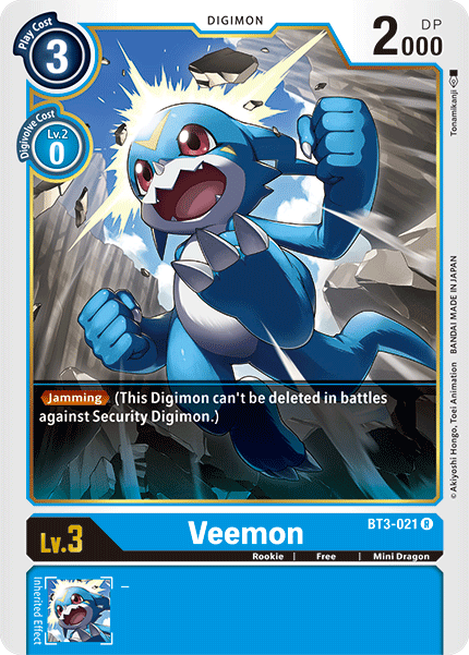 Veemon [BT3-021] [Release Special Booster Ver.1.5] | Arkham Games and Comics