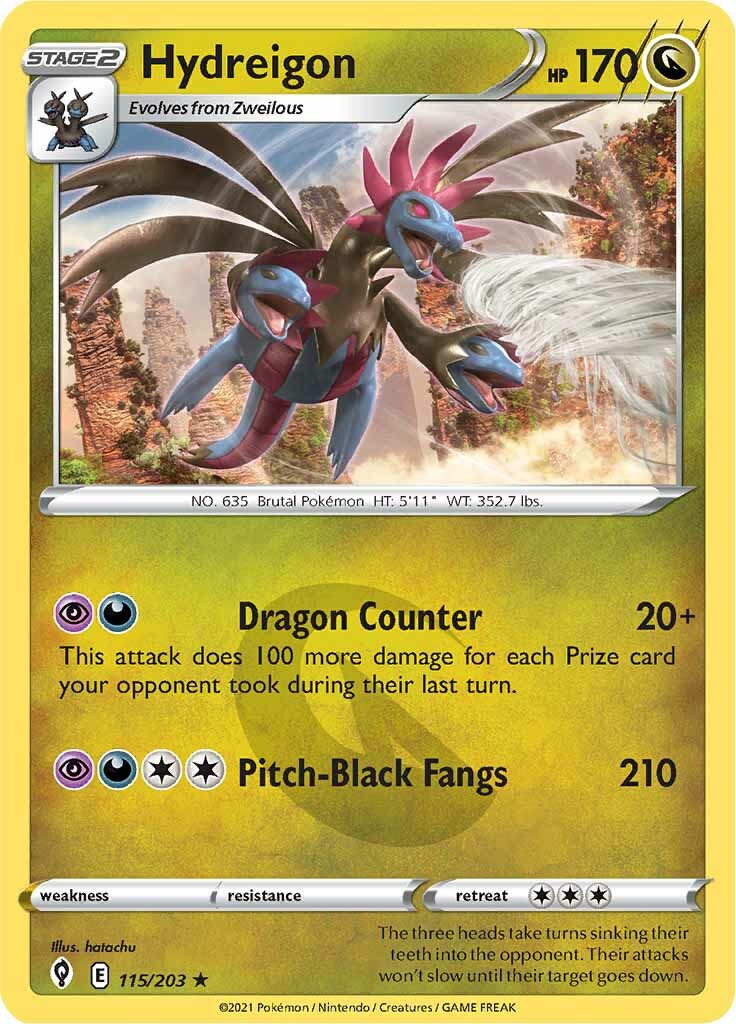 Hydreigon (115/203) [Sword & Shield: Evolving Skies] | Arkham Games and Comics