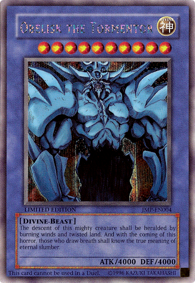 Obelisk the Tormentor [JMP-EN004] Secret Rare | Arkham Games and Comics