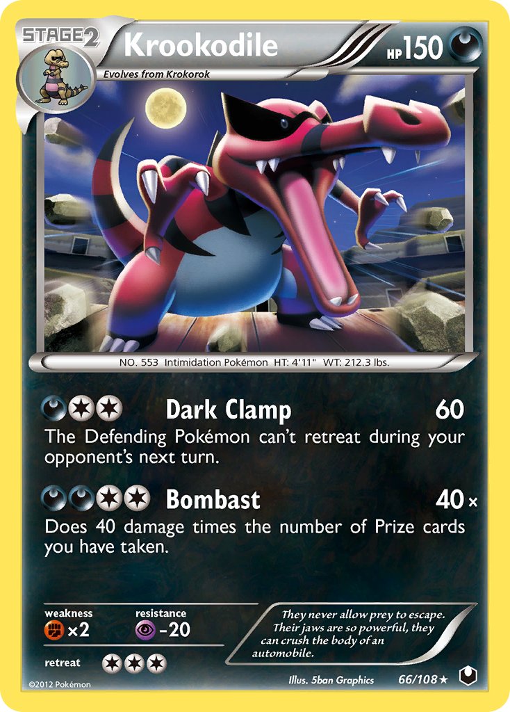 Krookodile (66/108) (Cosmos Holo) (Blister Exclusive) [Black & White: Dark Explorers] | Arkham Games and Comics