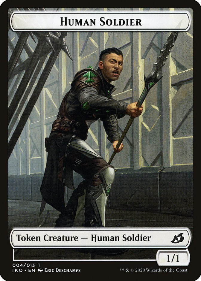 Human Soldier (004/013) [Ikoria: Lair of Behemoths Tokens] | Arkham Games and Comics