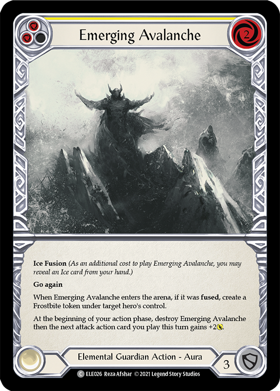 Emerging Avalanche (Yellow) [ELE026] (Tales of Aria)  1st Edition Rainbow Foil | Arkham Games and Comics