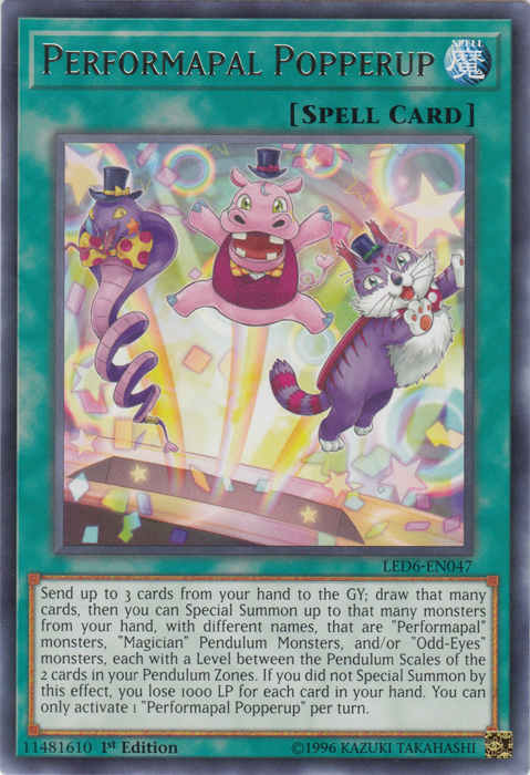 Performapal Popperup [LED6-EN047] Rare | Arkham Games and Comics