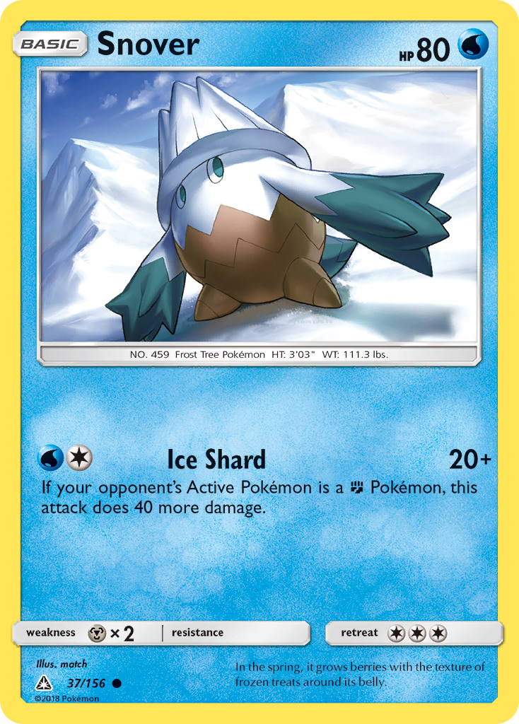 Snover (37/156) [Sun & Moon: Ultra Prism] | Arkham Games and Comics