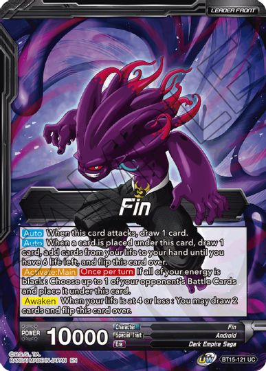 Fin // Fin, Apocalyptic Absorption (BT15-121) [Saiyan Showdown Prerelease Promos] | Arkham Games and Comics