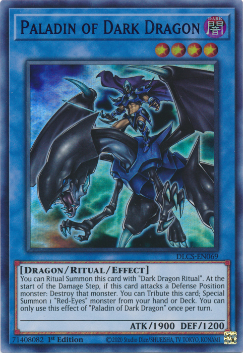 Paladin of Dark Dragon (Blue) [DLCS-EN069] Ultra Rare | Arkham Games and Comics