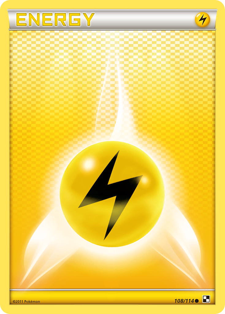 Lightning Energy (108/114) [Black & White: Base Set] | Arkham Games and Comics