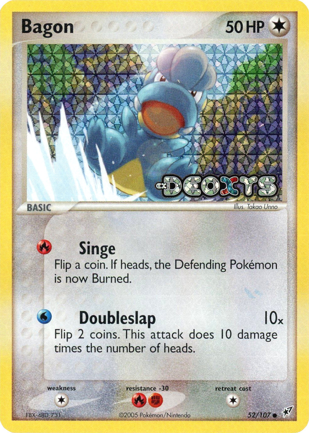Bagon (52/107) (Stamped) [EX: Deoxys] | Arkham Games and Comics