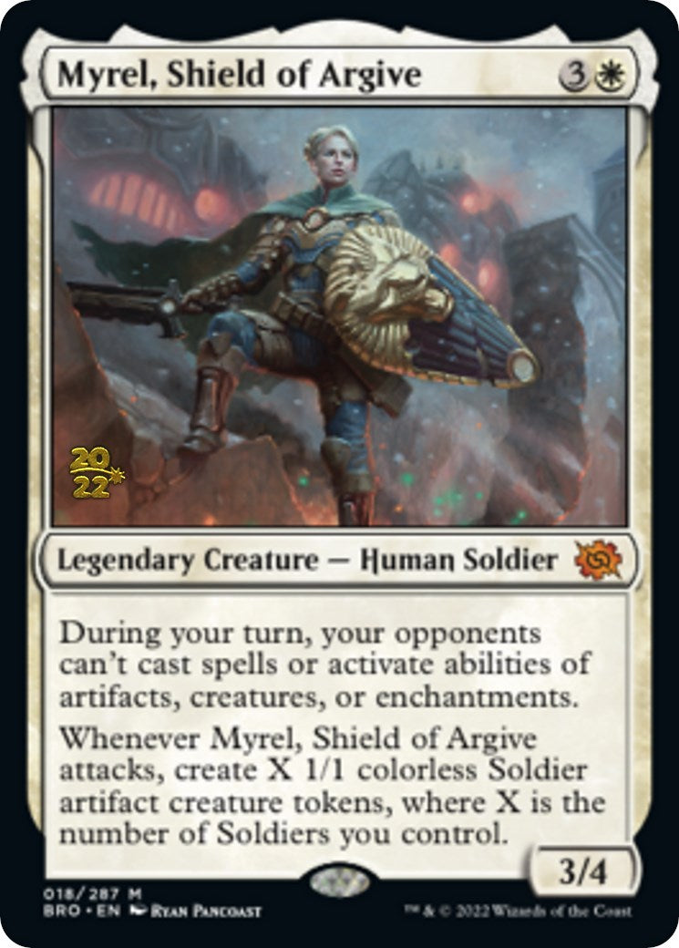 Myrel, Shield of Argive [The Brothers' War: Prerelease Promos] | Arkham Games and Comics