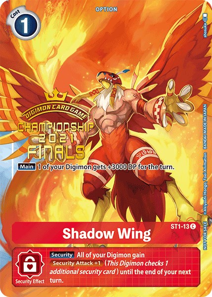 Shadow Wing [ST1-13] (2021 Championship Finals Tamer's Evolution Pack) [Starter Deck: Gaia Red Promos] | Arkham Games and Comics