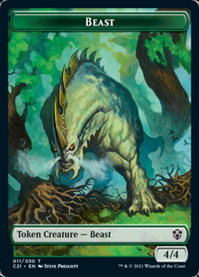 Beast (011) // Insect Token [Commander 2021 Tokens] | Arkham Games and Comics