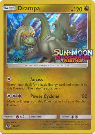 Drampa (SM21) (Staff Prerelease Promo) [Sun & Moon: Black Star Promos] | Arkham Games and Comics