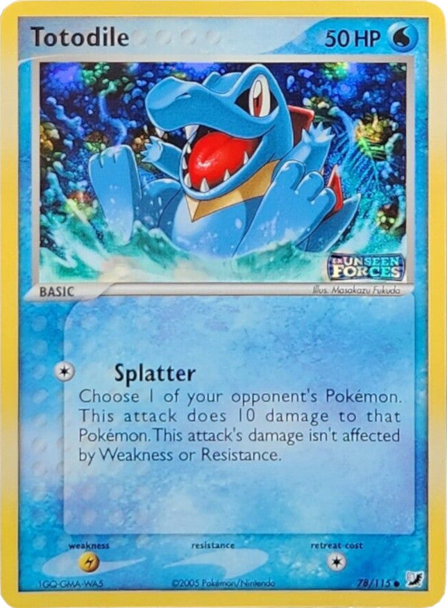 Totodile (78/115) (Stamped) [EX: Unseen Forces] | Arkham Games and Comics