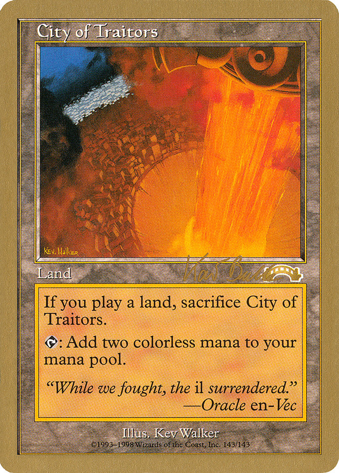 City of Traitors (Kai Budde) [World Championship Decks 1999] | Arkham Games and Comics