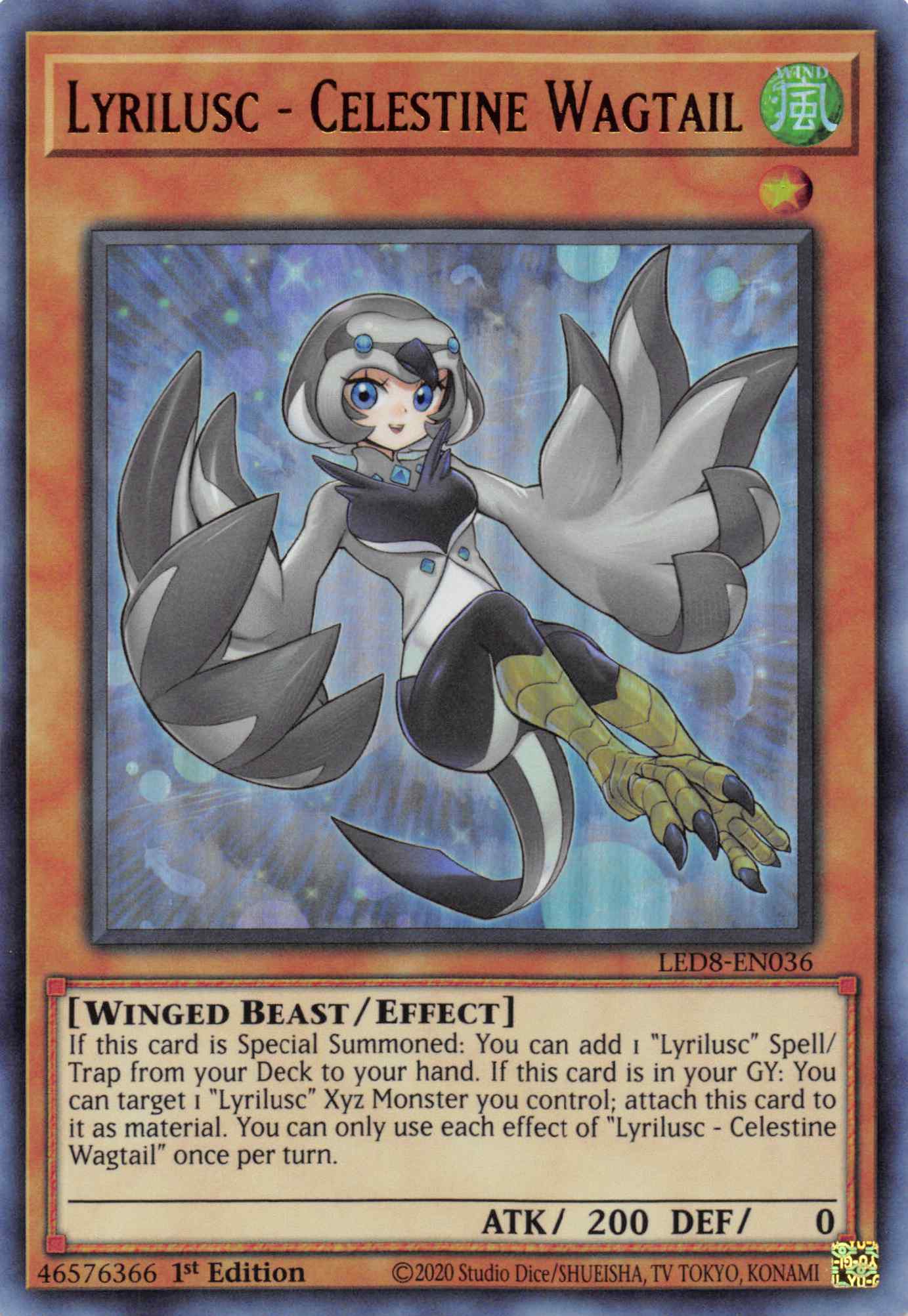 Lyrilusc - Celestine Wagtail [LED8-EN036] Ultra Rare | Arkham Games and Comics