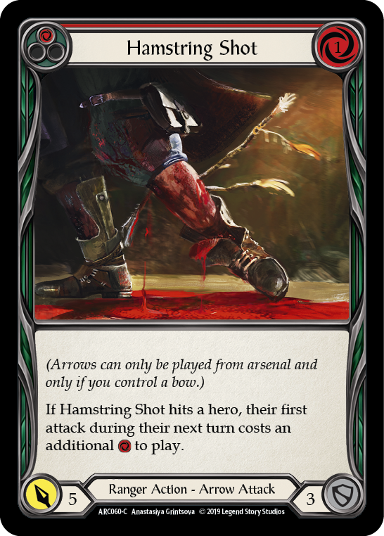 Hamstring Shot (Red) [ARC060-C] (Arcane Rising)  1st Edition Rainbow Foil | Arkham Games and Comics