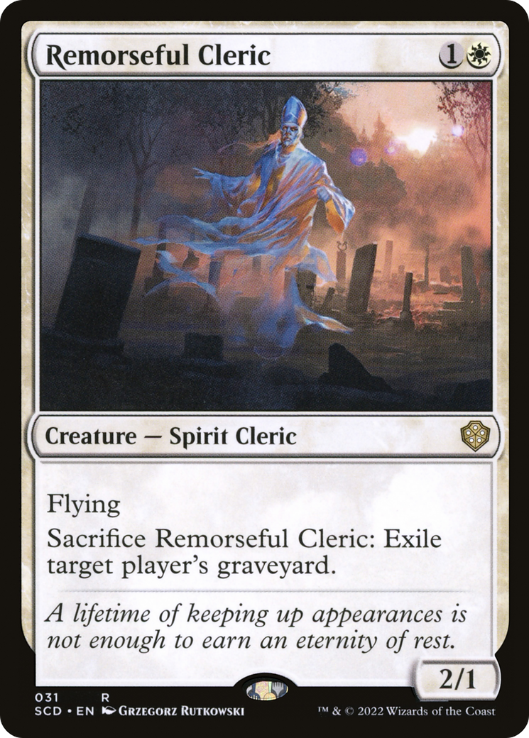 Remorseful Cleric [Starter Commander Decks] | Arkham Games and Comics