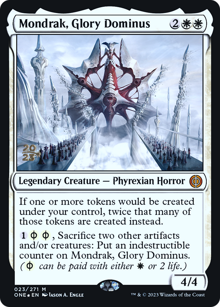 Mondrak, Glory Dominus [Phyrexia: All Will Be One Prerelease Promos] | Arkham Games and Comics