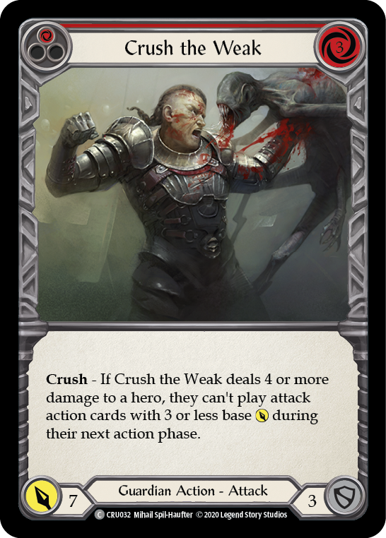 Crush the Weak (Red) [CRU032] (Crucible of War)  1st Edition Rainbow Foil | Arkham Games and Comics
