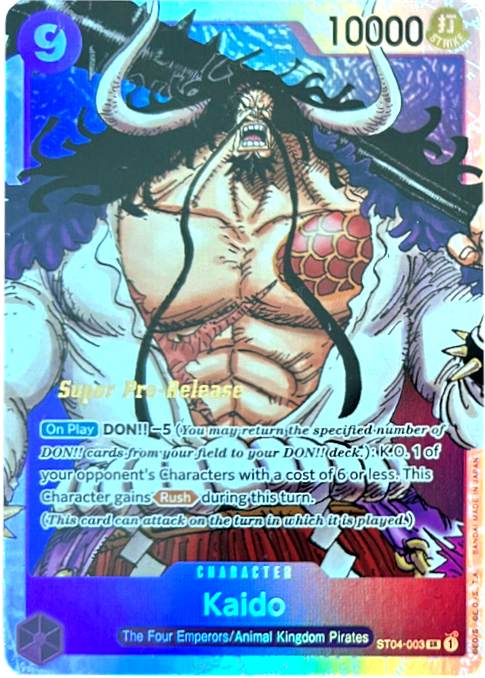 Kaido (001) [Super Pre-Release Starter Deck: Animal Kingdom Pirates] | Arkham Games and Comics