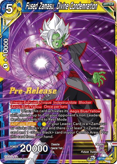 Fused Zamasu, Divine Condemnation (BT16-130) [Realm of the Gods Prerelease Promos] | Arkham Games and Comics