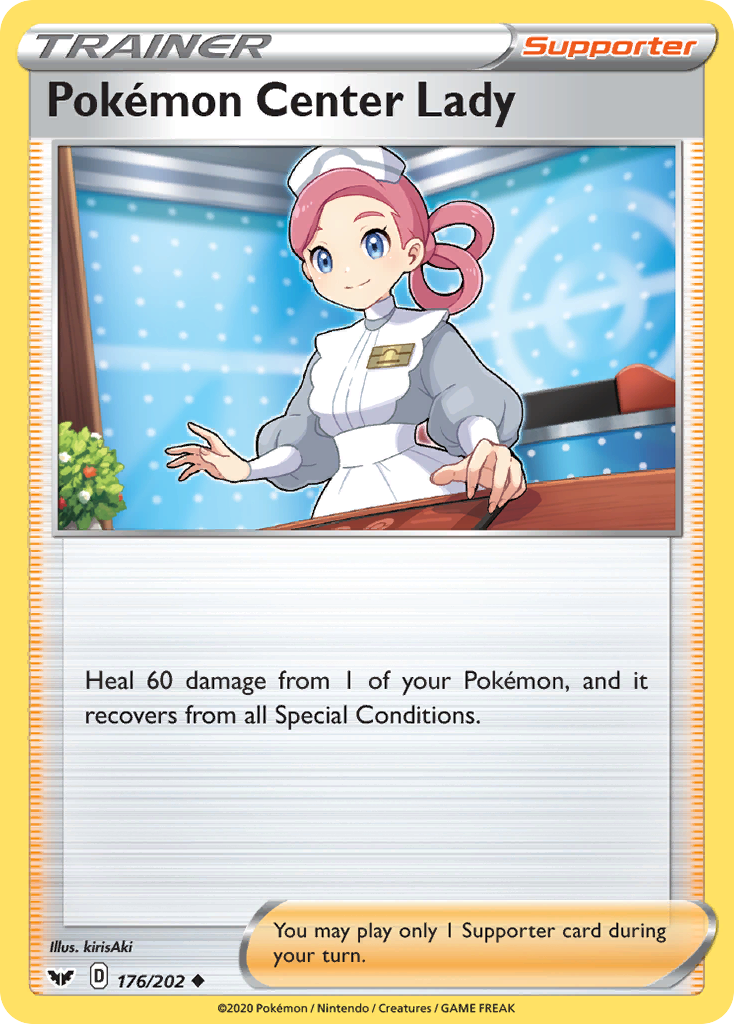 Pokemon Center Lady (176/202) [Sword & Shield: Base Set] | Arkham Games and Comics