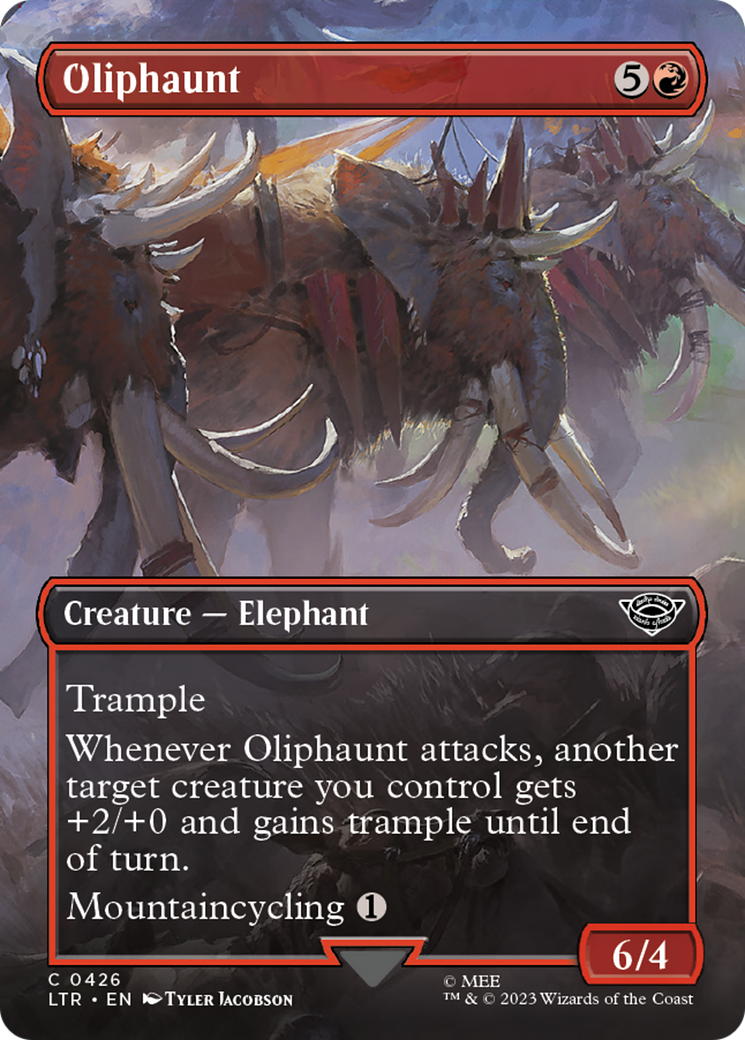 Oliphaunt (Borderless Alternate Art) [The Lord of the Rings: Tales of Middle-Earth] | Arkham Games and Comics