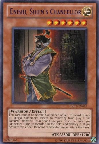 Enishi, Shien's Chancellor (Purple) [DL12-EN009] Rare | Arkham Games and Comics