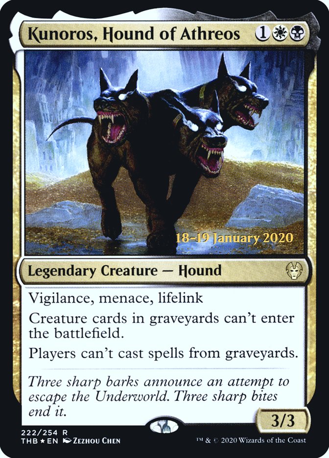 Kunoros, Hound of Athreos [Theros Beyond Death Prerelease Promos] | Arkham Games and Comics