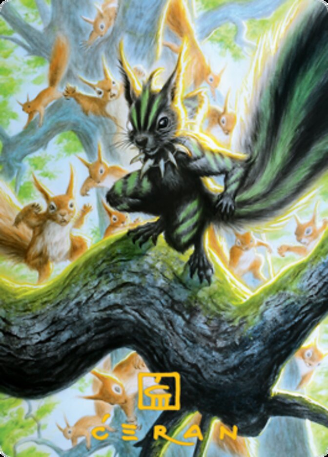 Chatterfang, Squirrel General Art Card (67) (Gold-Stamped Signature) [Modern Horizons 2 Art Series] | Arkham Games and Comics