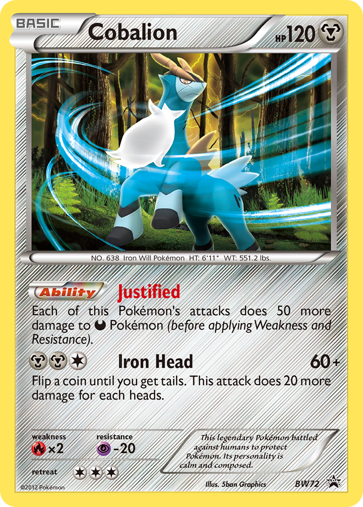 Cobalion (BW72) [Black & White: Black Star Promos] | Arkham Games and Comics