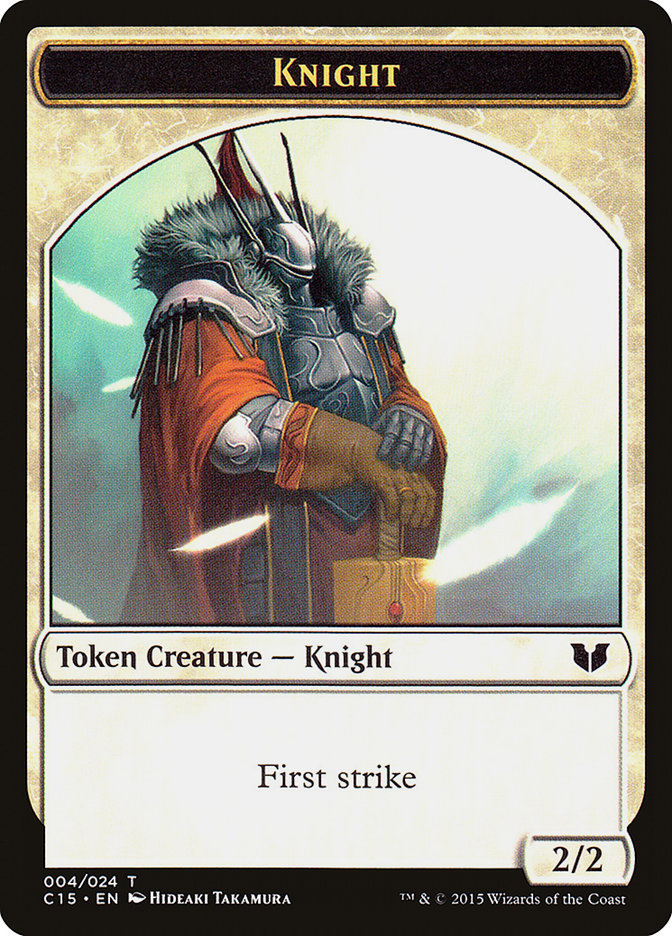 Knight (004) // Elemental Shaman Double-Sided Token [Commander 2015 Tokens] | Arkham Games and Comics